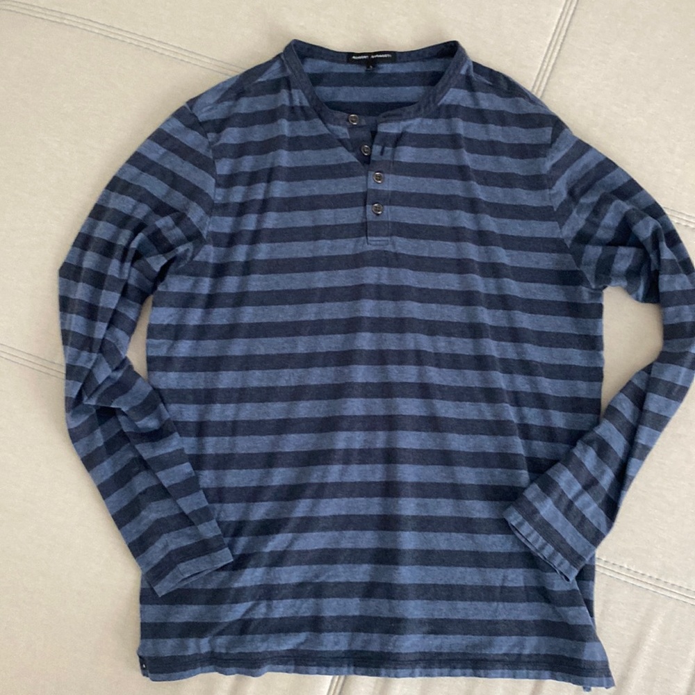 Robert Bartlett blue striped Henley